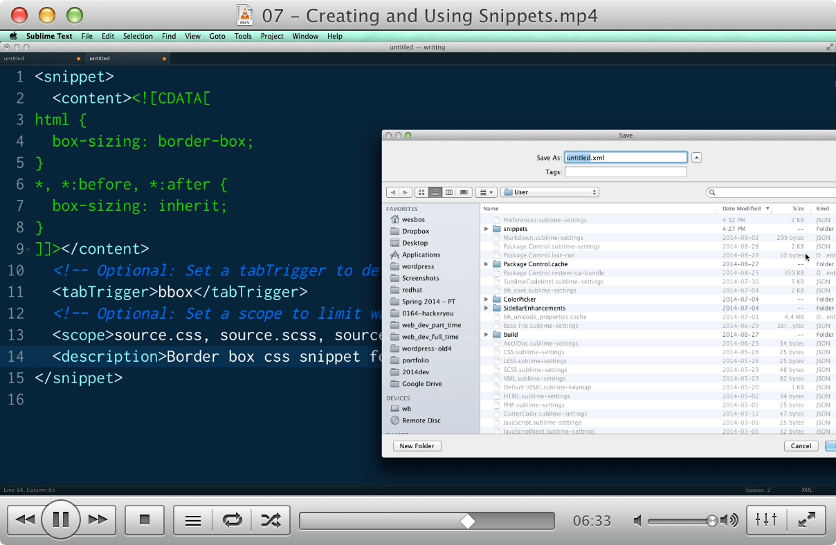 07 - Creating and Using Snippets