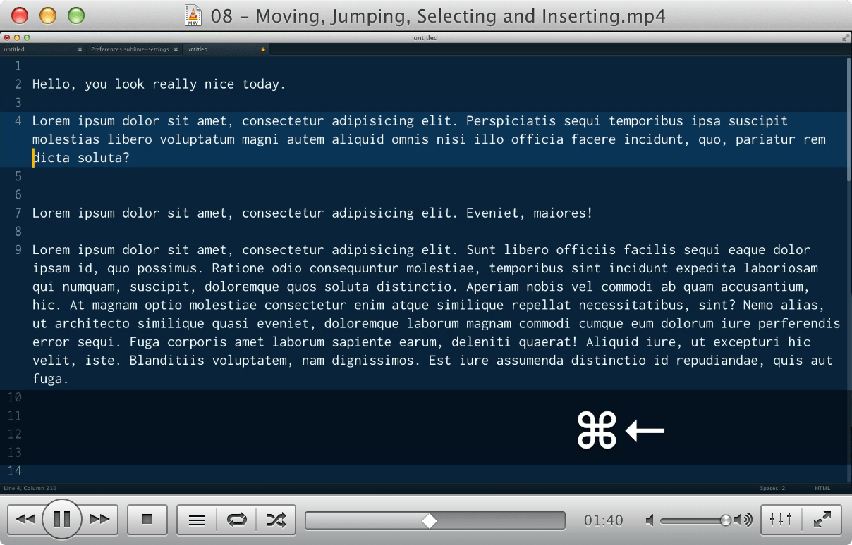 08 - Moving, Jumping, Selecting and Inserting